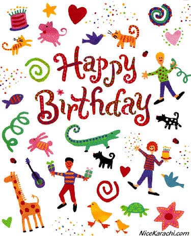 Happy birthday orkut scraps funky card