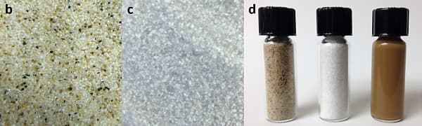 Different Stages of Sand Samples