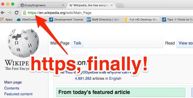 Wikipedia goes HTTPS to become more secure from governments and ISPs  
