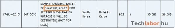 Zauba-listing-Samsung-tablet