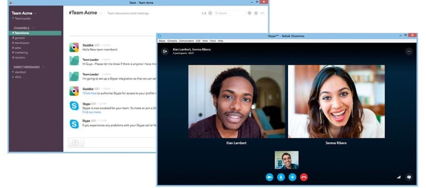Slack-skype-integration