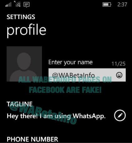 WhatsApp Tagline WP