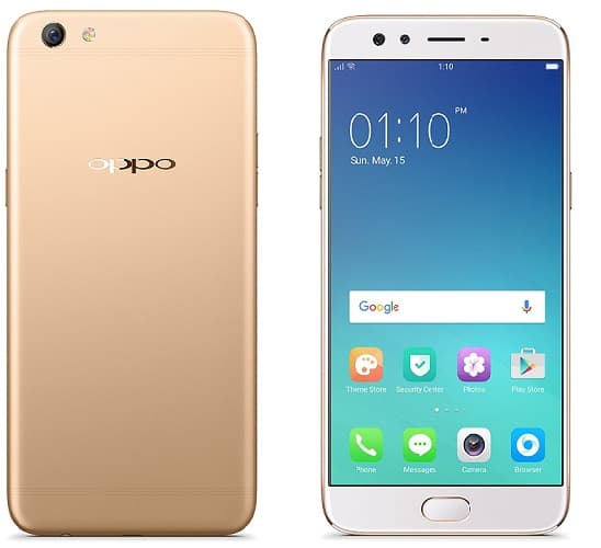 Oppo-F3s-smartphone-gold-color