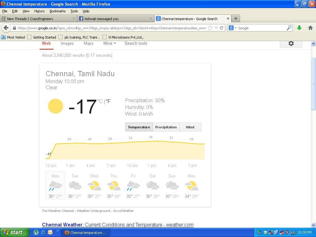 Chennai temp