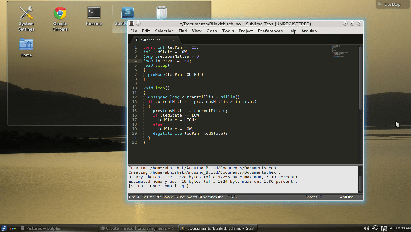 sublime text arduino